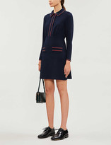 Thumbnail for your product : Sandro Contrast-piping crepe mini dress