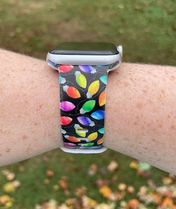 Christmas Light Watch Band Compatible With Apple Samsung Garmin