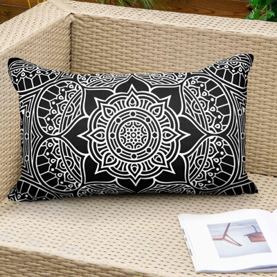CozyHomesCollection Decorative Indoor/Outdoor Weatherproof Throw Pillows Cushions With Inserts – 12 Inches