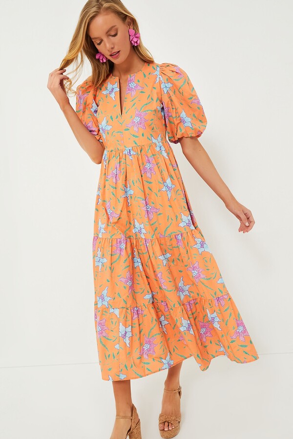 Hyacinth House Orange Multi Floral Cisco Maxi Dress - ShopStyle