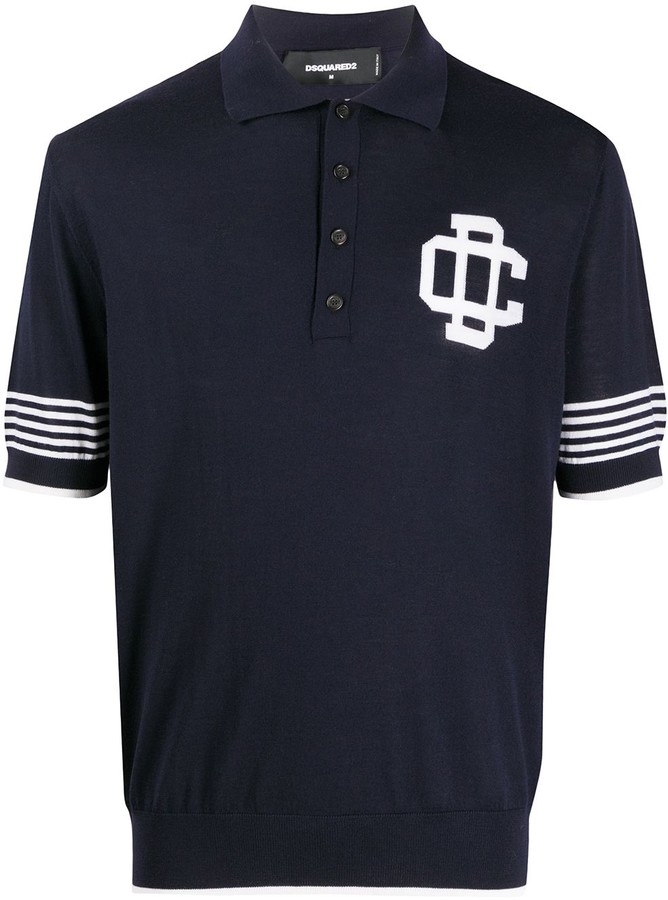 dsquared2 knitted polo shirt