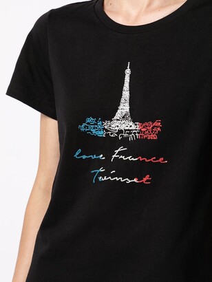 Twin-Set Love France cotton T-shirt