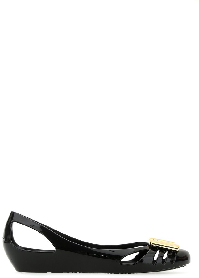 salvatore ferragamo jelly ballet flats