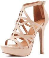 Thumbnail for your product : Charlotte Russe Caged Platform Dress Sandals