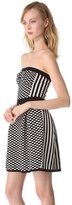 Thumbnail for your product : M Missoni Checkerboard Strapless Dress