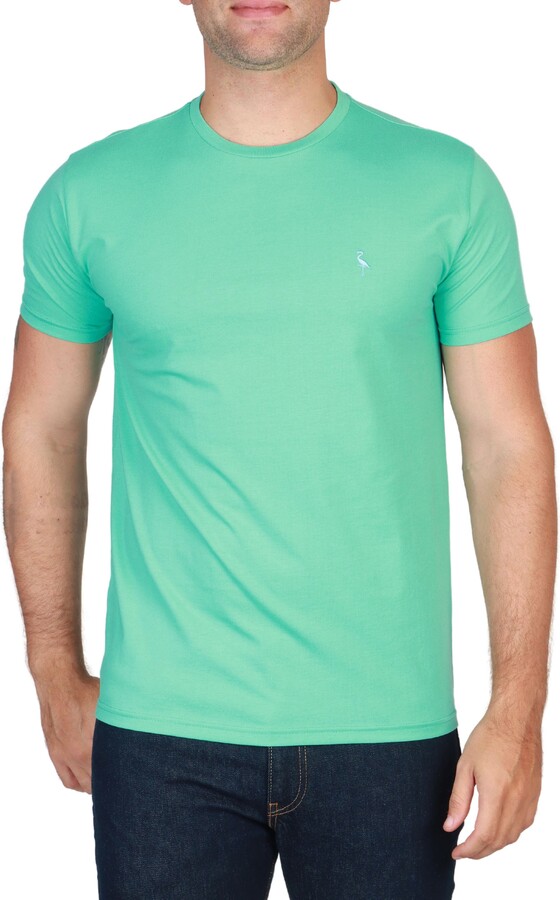 Tailorbyrd Vibrant Crewneck Mélange Cotton Blend T-Shirt