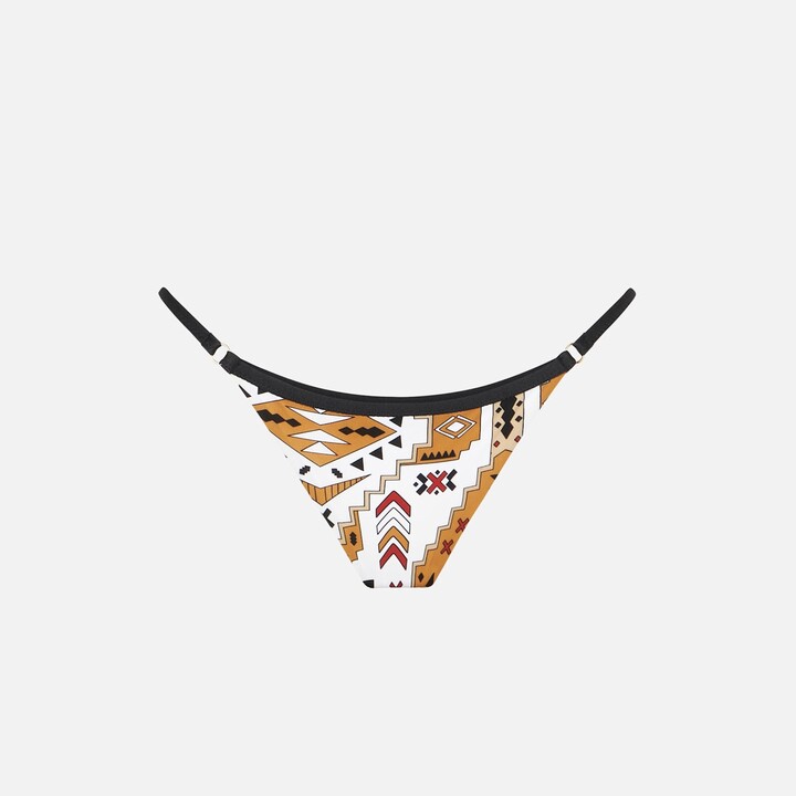 MC2 Saint Barth Woman Cheeky Swim Briefs Jodene With Aztech Print ...