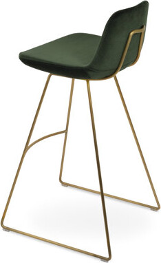 sohoConcept Pera HB Wire Counter & Bar Stool in Green Velvet