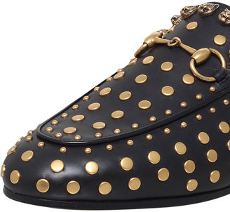 Gucci Princetown studded leather slippers