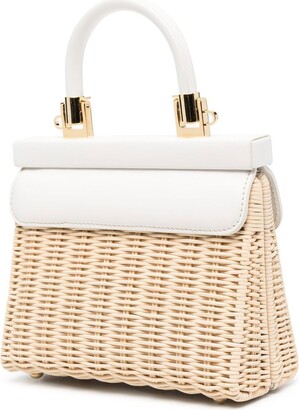 ハンドバッグ RODO PARIS SMALL TOP HANDLE BAG IN WILLOW AND SMOOTH LEATHER Rodo Willow Paris Top-Handle Bag In White - 16% Off
