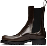 Thumbnail for your product : Dries Van Noten Brown Polished Leather Chelsea Boots