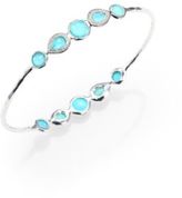 Thumbnail for your product : Ippolita Stella Turquoise, Mother-Of-Pearl, Diamond & Sterling Silver Double Tiara Bangle Bracelet