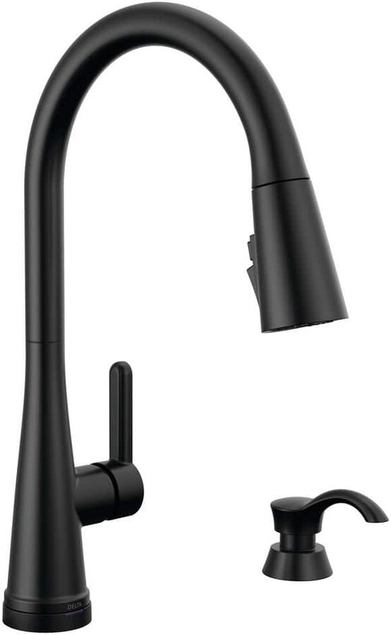 Delta Greydon Touch2O with Touchless Technology Single-Handle Pull Down Sprayer Kitchen Faucet in Matte Black