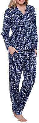 Cyberjammies Josie Ditsy Print Pyjama Set, Navy/Multi