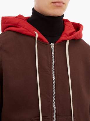 Rick Owens Jason Hooded Cotton Sweatshirt - Mens - Brown Multi