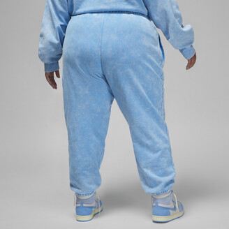 Jordan Women's Flight Fleece Washed Sweatpants (Plus Size) in Blue