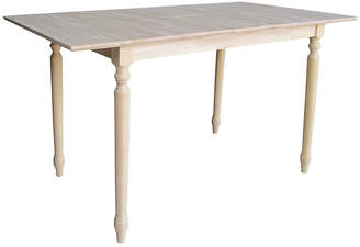 Asstd National Brand Unfinished Butterfly Extension Rectangular Wood-Top Dining Table