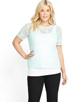 Thumbnail for your product : So Fabulous! So Fabulous Lace Short Sleeve Shell Top (Available in sizes 14-28)