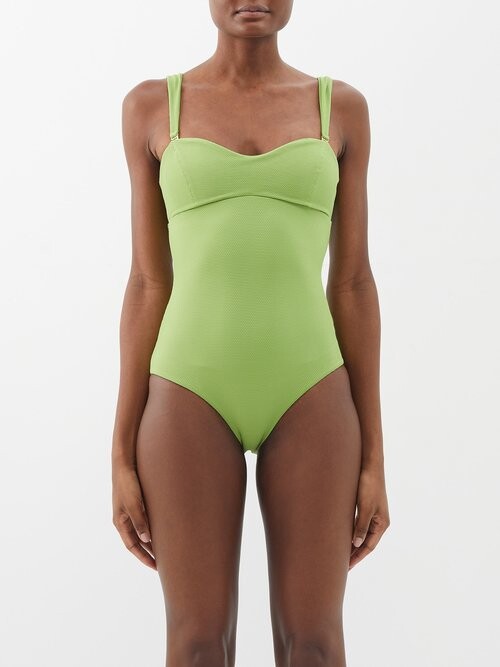 swimsuit olive green