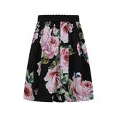 Thumbnail for your product : Dolce & Gabbana Dolce & GabbanaGirls Black Rose Print Skirt