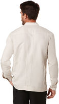 Thumbnail for your product : Cubavera Long Sleeve Ramie Rayon Embroidered Guayabera
