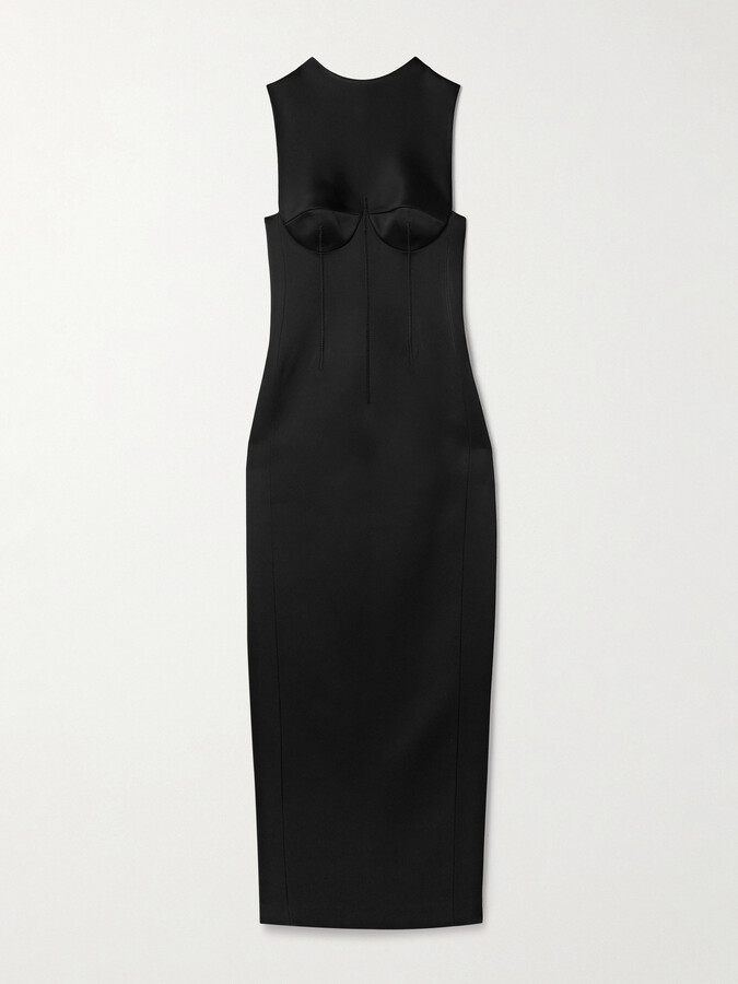 KHAITE Shoshanna Satin-crepe Gown - Black
