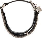 Thumbnail for your product : Goti Black Leather & Silver Bracelet