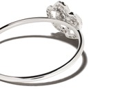 Thumbnail for your product : Ef Collection 14kt White Gold Diamond Rose Stack Ring