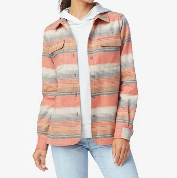 Pendleton Women's Board Shirt In Copper Multi Stripe