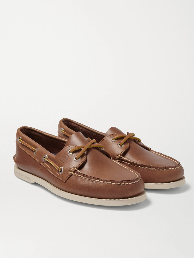 leather sperry boat shoes