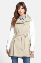 Thumbnail for your product : Steve Madden Two-Tone Asymmetrical High-Low Trench Coat