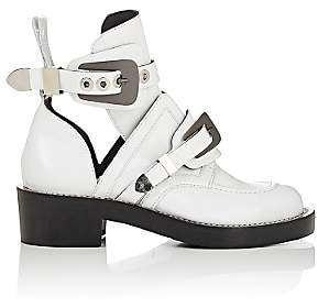 Balenciaga Women's Ceinture Leather Ankle Boots - White