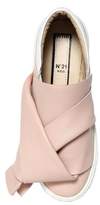 Thumbnail for your product : N°21 Bow Nappa Leather Slip-On Sneakers