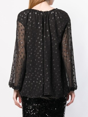 MICHAEL Michael Kors Embroidered Flared Blouse