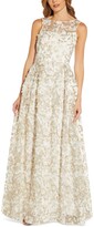 Thumbnail for your product : Adrianna Papell Floral Embroidered Long Fit & Flare Dress