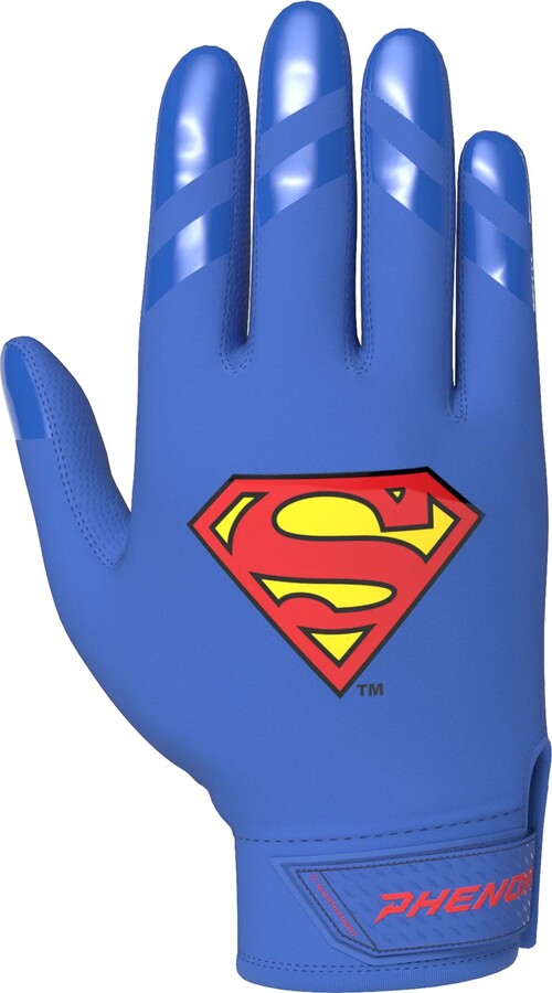 Phenom Elite Youth Quantum Orbit Superman Batting Gloves, Small, Royal