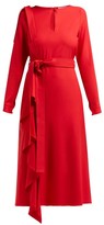Thumbnail for your product : Osman Ellen Draped Crepe Dress - Red