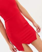 Thumbnail for your product : Missguided High Neck Double Wrap Body-Con Dress