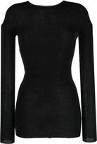Crew-Neck Ribbed Wool Jumper 