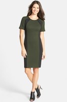 Thumbnail for your product : Laundry by Shelli Segal Colorblock Cotton Blend Sheath Dress