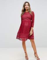 Thumbnail for your product : ASOS Maternity Premium Lace Skater Mini Dress