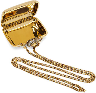 Alexander McQueen Gold Metal Mini Clutch