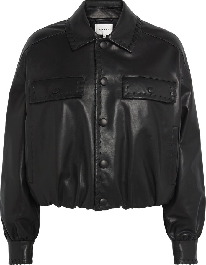 Frame Bubble Leather Jacket