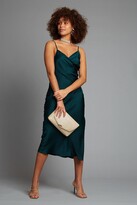 Thumbnail for your product : Dorothy Perkins Womens Green Satin Slip Dress