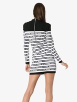 Thumbnail for your product : Balmain fitted logo stripe dress