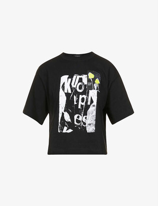 The Kooples Graphic-print cotton-jersey T-shirt