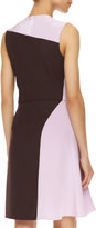 Thumbnail for your product : 3.1 Phillip Lim Sleeveless Horizon Colorblock Dress, Mulberry