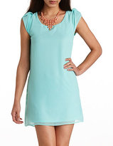 Thumbnail for your product : Charlotte Russe Tulip Sleeve Heart Cut-Out Shift Dress