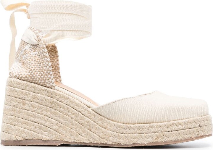 Castaer Tina Raffia Wedge Espadrilles