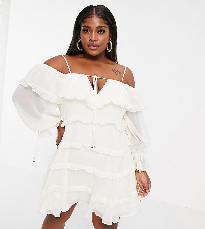 Plus Size White Dress Sleeves | Shop the world's largest collection of  fashion | ShopStyle UK